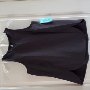 Womens MTA Sport Solid Black Active Wear Tank Top Size Small Med  NWT